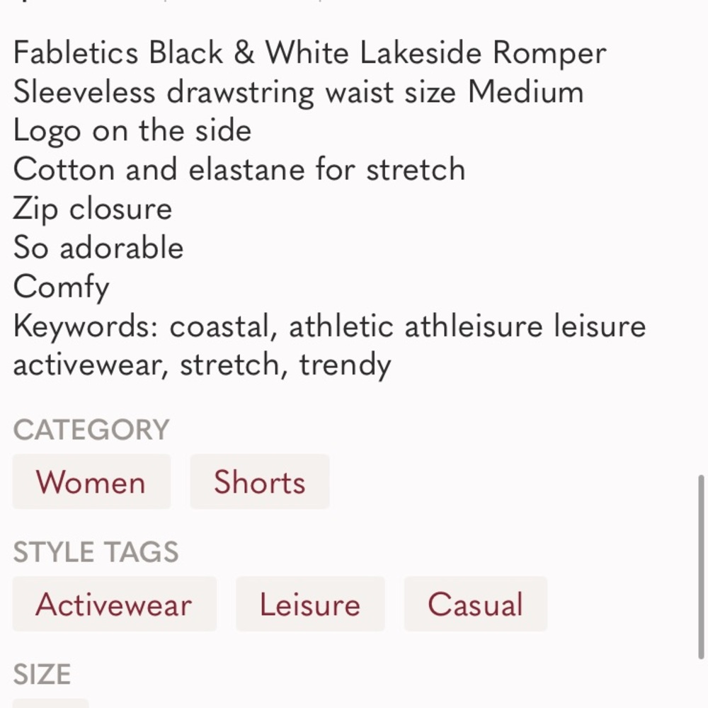 Fabletics Lakeside Romper With Pockets!! Medium B… - image 8